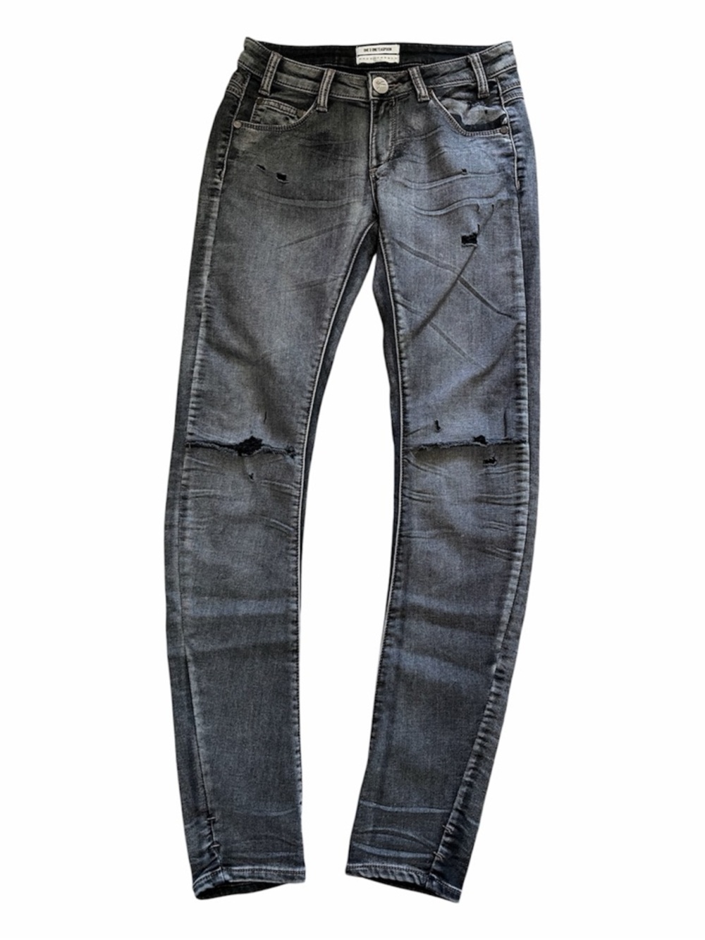 One Teaspoon Washed Gray barrel Slim Jeans